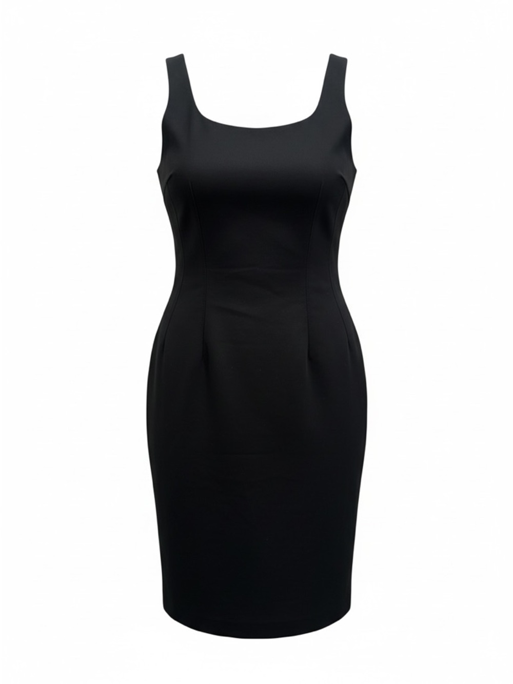 Vintage Gianni Versace Black Bodycon Sheath Dress IT 42 Medusa Lined